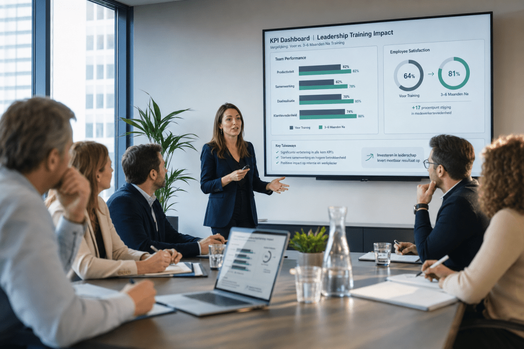 Hoe meet je het effect van een leiderschapstraining op teamresultaten en medewerkerstevredenheid na 3 tot 6&nbsp;maanden?