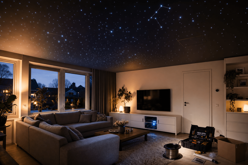 Hoe maak je zelf een sterrenhemel plafond met glasvezelverlichting en waar moet je op letten bij installatie en&nbsp;onderhoud?
