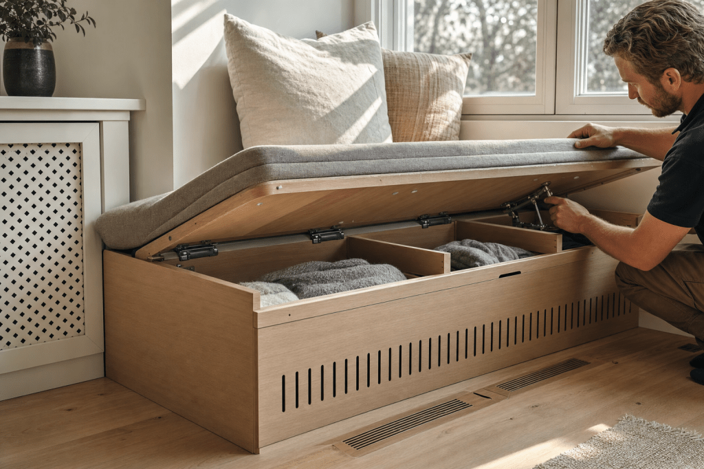 Is een wandbank op maat met opbergruimte een slimme keuze, en welke scharnieren, ventilatie en indeling werken het&nbsp;best?