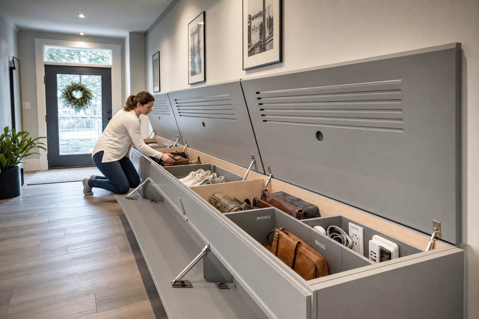 Ventilatie en indeling wandbank