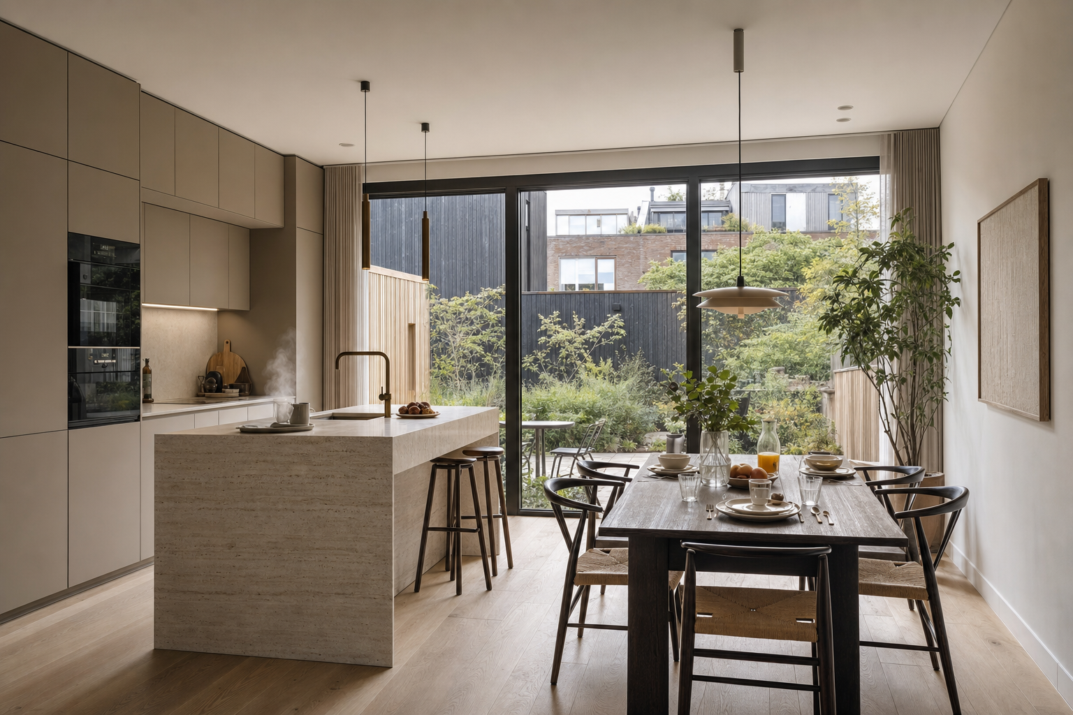 Tijdloze materialen en kleuren in modern interieur